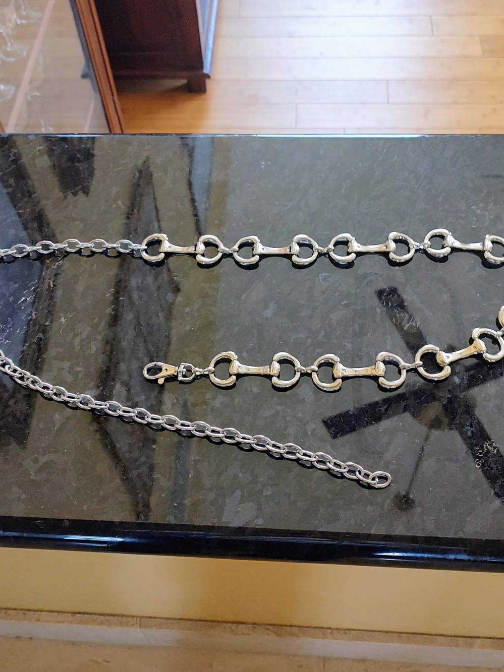 Silver Horsebit-Link Women's Fashion Belt - Picture 10 of 12